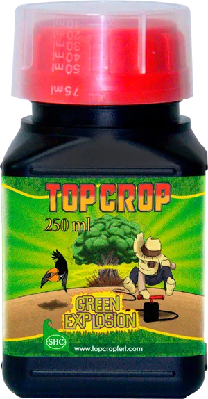 Top Crop Green Explosion Fertilizer Bottle250ml PNG image