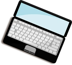 Top Down Viewof Open Laptop PNG image