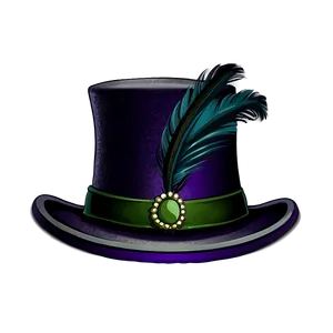 Top Hat With Feather Png 05042024 PNG image