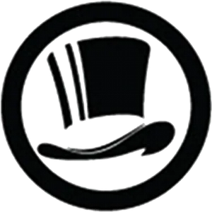 Top Hatand Cane Icon PNG image