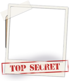 Top Secret Stampon Polaroid Frame PNG image