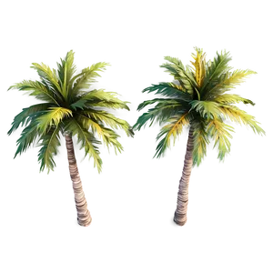 Top View Palm Trees PNG 05042024