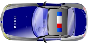 Top View Police Car Illustration PNG image