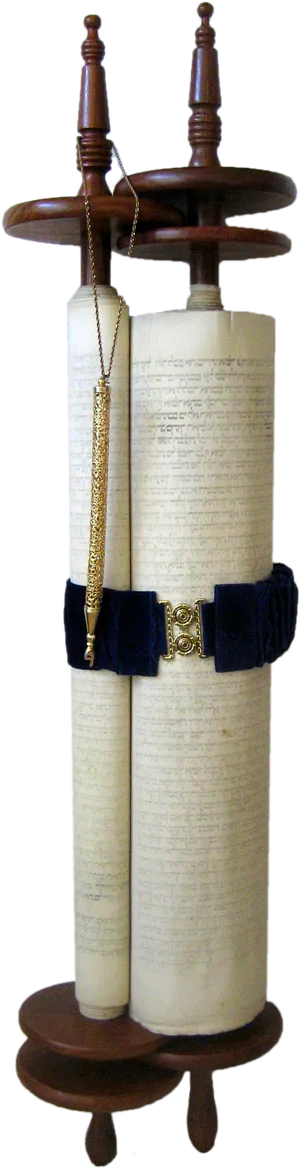 Torah Scrollon Atzei Chaim Stand PNG image