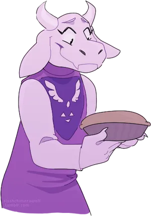 Toriel_ Holding_ Pie_ Animation_ Character PNG image