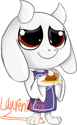 Toriel Holding Pie Illustration PNG image