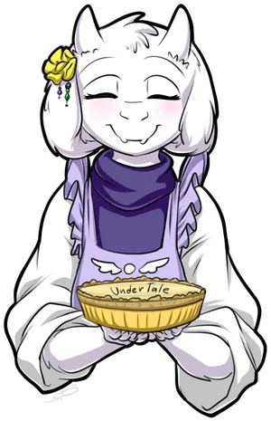 Toriel Holding Pie Undertale PNG image