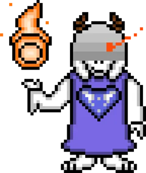 Toriel Pixel Art Undertale PNG image