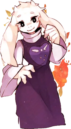 Toriel Undertale Character Art PNG image