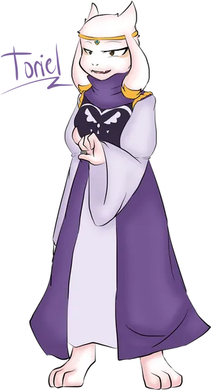 Toriel Undertale Character Art PNG image