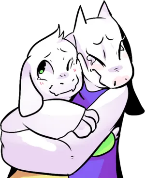 Torieland Asriel Hug Illustration PNG image