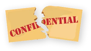 Torn Confidential Document PNG