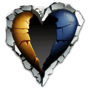 Torn Heart Emoji Png 32 PNG image