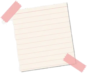 Torn Lined Note Paper PNG image