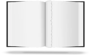 Torn Open Blank Book PNG image