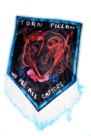 Torn Pillow Fabric Art PNG image