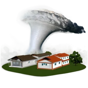 Tornado Hit Building PNG Bmx