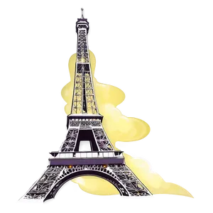 Torre Eiffel And Full Moon PNG 06262024