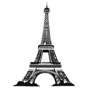 Torre Eiffel Black And White PNG 06262024 PNG