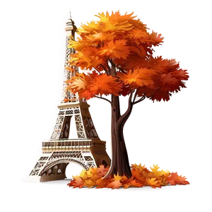 Torre Eiffel In Autumn Colors PNG Imu PNG
