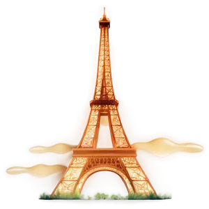 Torre Eiffel In The Evening Glow PNG Vnl