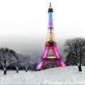 Torre Eiffel In Winter Wonderland Png 06262024 PNG image