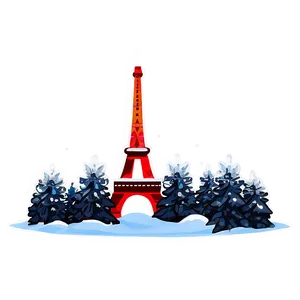 Torre Eiffel In Winter Wonderland Png Ovv PNG image