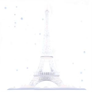 Torre Eiffel In Winter Wonderland PNG Qwq