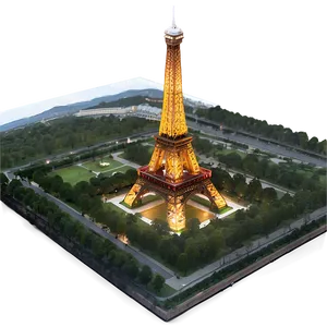 Torre Eiffel Sunset View PNG 98