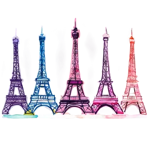 Torre Eiffel Watercolor Painting Png Uvb PNG image