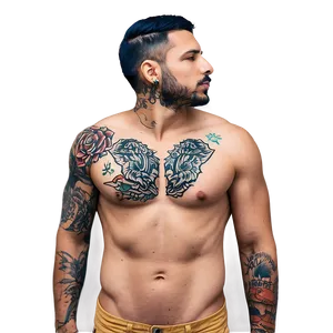 Torso With Tattoos PNG Tqc95