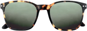 Tortoiseshell Sunglasses Front View PNG image