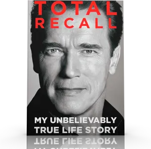 Total Recall Arnold Schwarzenegger Book Cover PNG image
