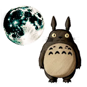 Totoro And Moon Png 05062024 PNG image