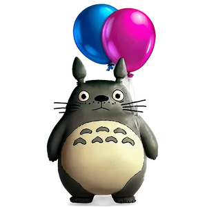 Totoro With Balloons Png Ttq PNG image