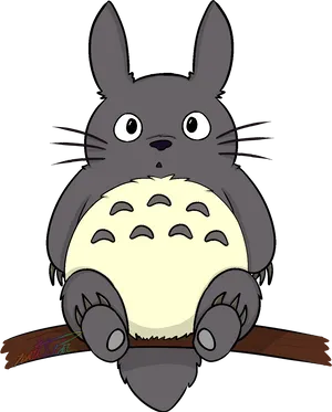 Totoro_with_ Tummy_ Drum PNG image