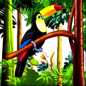 Toucan In Forest PNG Oup18 PNG