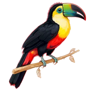 Toucan In Sunset PNG 06112024