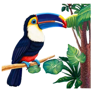 Toucan In Sunset Png 06112024 PNG image