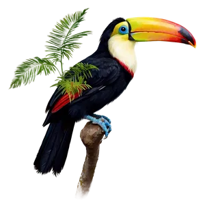 Toucan Perched PNG Bkt78 PNG