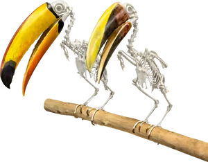 Toucan Skeleton Artwork PNG image