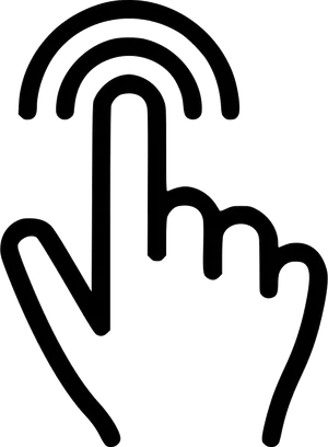 Touchscreen Hand Gesture Icon PNG image