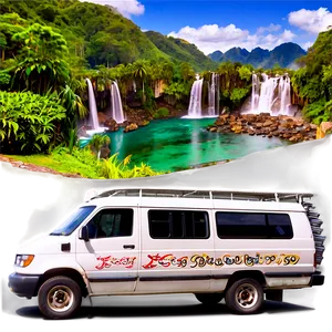 Tourist Sightseeing Van PNG Vpv
