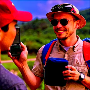 Tourist With Gps PNG Dki