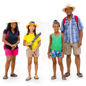 Tourists Standing Together PNG Cyh PNG