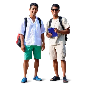 Tourists Standing Together PNG Jsd PNG
