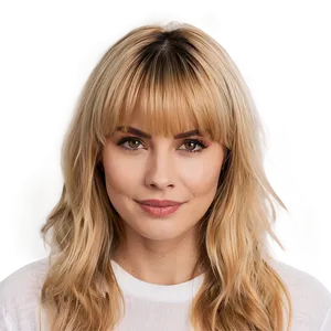 Tousled Blonde Bangs PNG 06282024