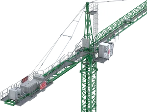 Tower Crane Components Isolated PNG