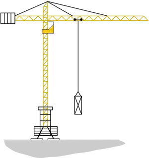 Tower Crane Construction Silhouette PNG
