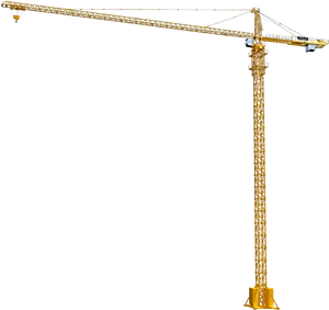 Tower Crane Isolatedon Blue Background PNG image